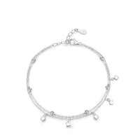 Silver Double-layer Square Bracelet