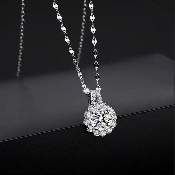 925 Sterling Silver Zircon Necklace For Women null