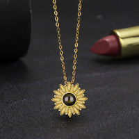 Silver Sunflower Necklace