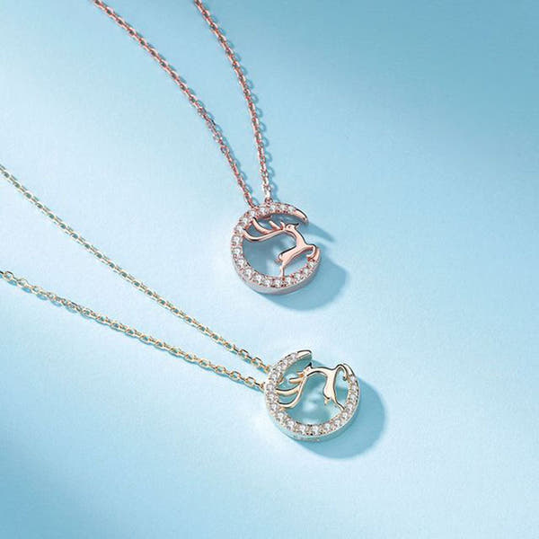 Fashion Elk Silver Necklace