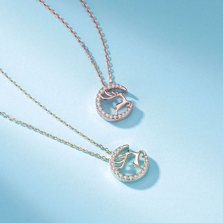 Fashion Elk Silver Necklace