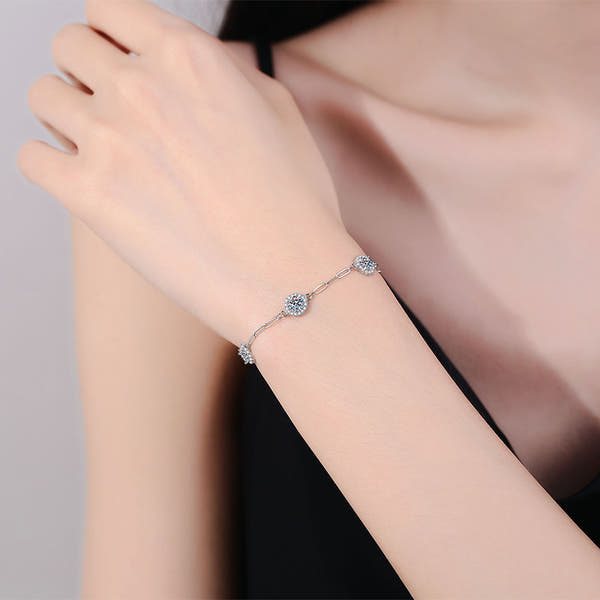 Silver Diamond Bracelet