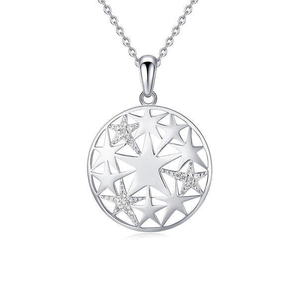 Silver Pentagram Pendant Necklace