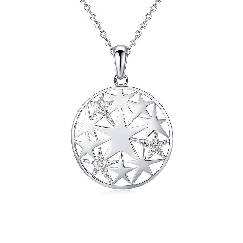Silver Pentagram Pendant Necklace