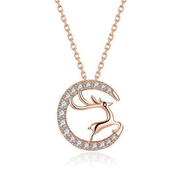 Fashion Elk Silver Necklace