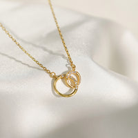 Silver Niche Design Circle Necklace