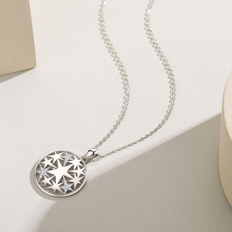 Silver Pentagram Pendant Necklace