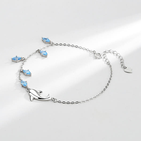 Silver Dolphin Love Bracelet