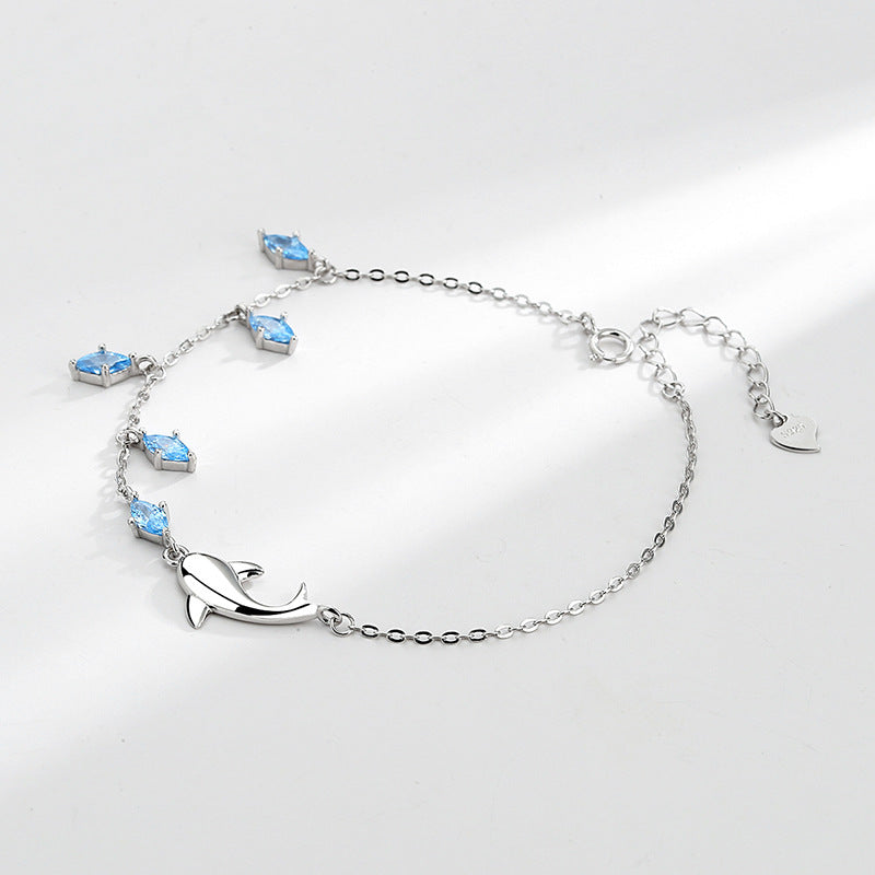 Silver Dolphin Love Bracelet