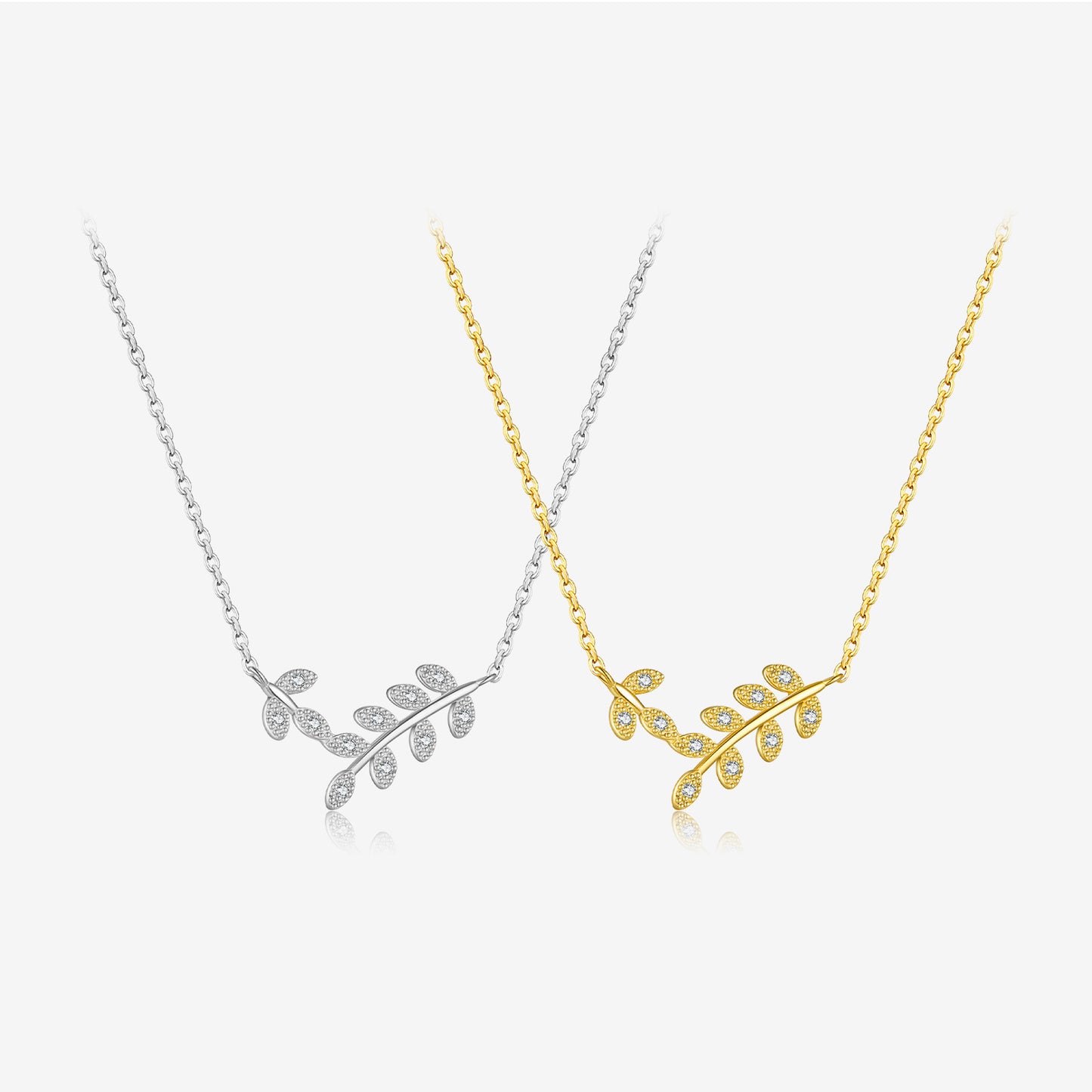 Silver Leaf Shaped Necklace