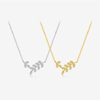 Silver Leaf Shaped Necklace