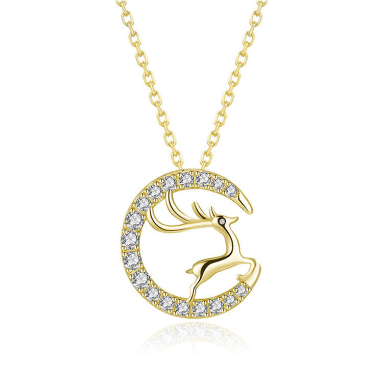 Fashion Elk Silver Necklace