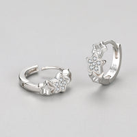 Silver Star Earrings With Diamonds