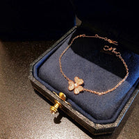 Silver Necklace Micro Diamond Clover