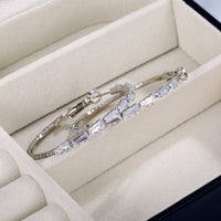 Simple Gold Ladies Zircon Earrings European And American Big Earrings null