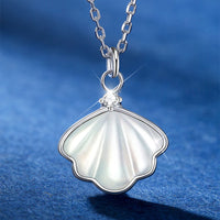 Silver Projection Shell Fritillary Necklace