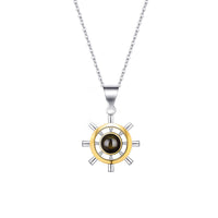 Ship Rudder Projection Necklace