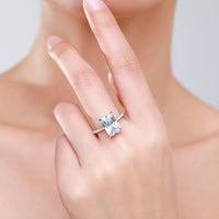 Silver Simulation Diamond Ring
