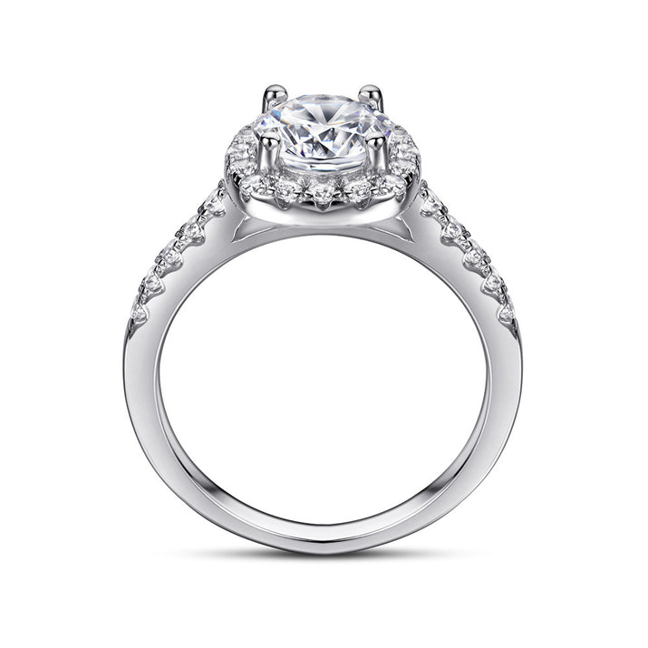 Women's Fashion Sterling Silver Zircon Wedding Ring null