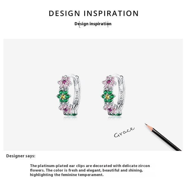 Silver Exquisite Flower  Earrings