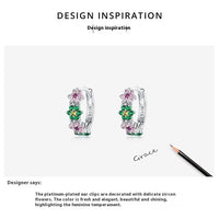 Silver Exquisite Flower  Earrings