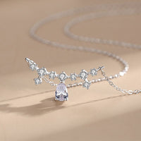 Silver Drop Pendant Necklace