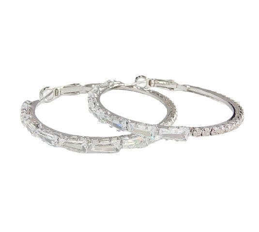 Simple Gold Ladies Zircon Earrings European And American Big Earrings null