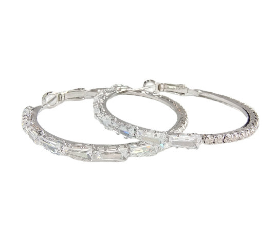 Simple Gold Ladies Zircon Earrings European And American Big Earrings null