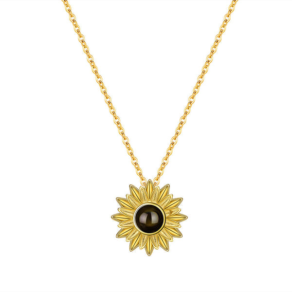 Silver Sunflower Necklace