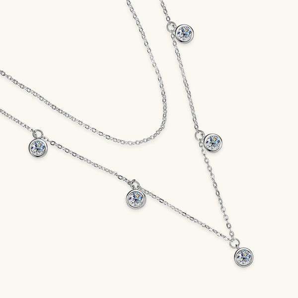 High-grade  Silver Diamond Necklace