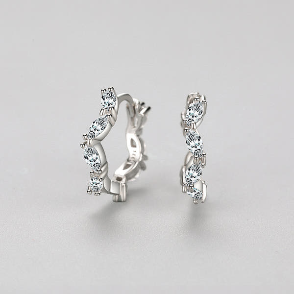 Silver Irregular Design Earrings