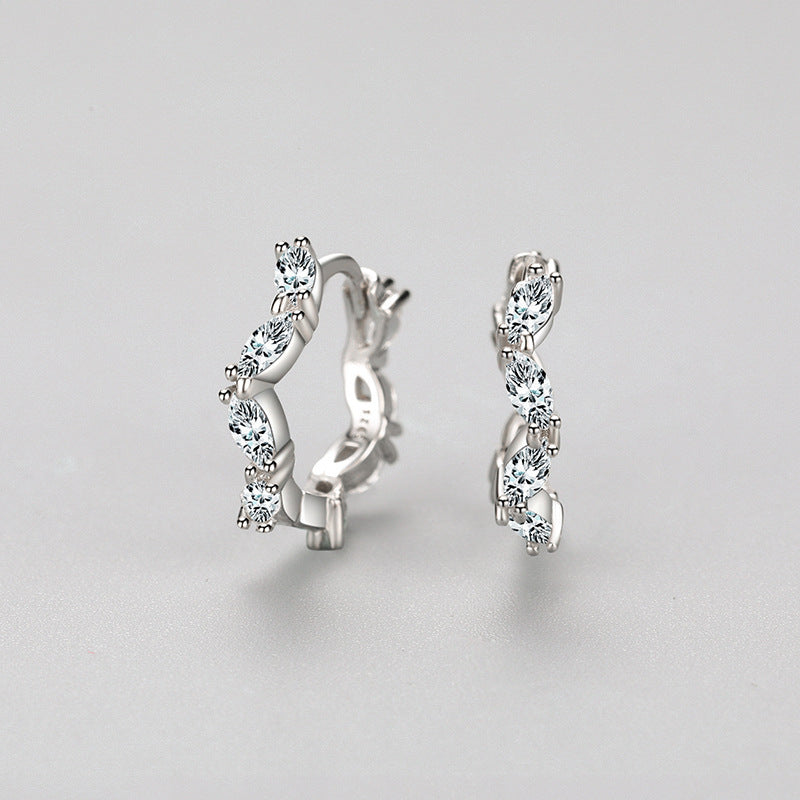 Silver Irregular Design Earrings