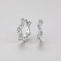 Silver Irregular Design Earrings