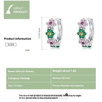 Silver Exquisite Flower  Earrings