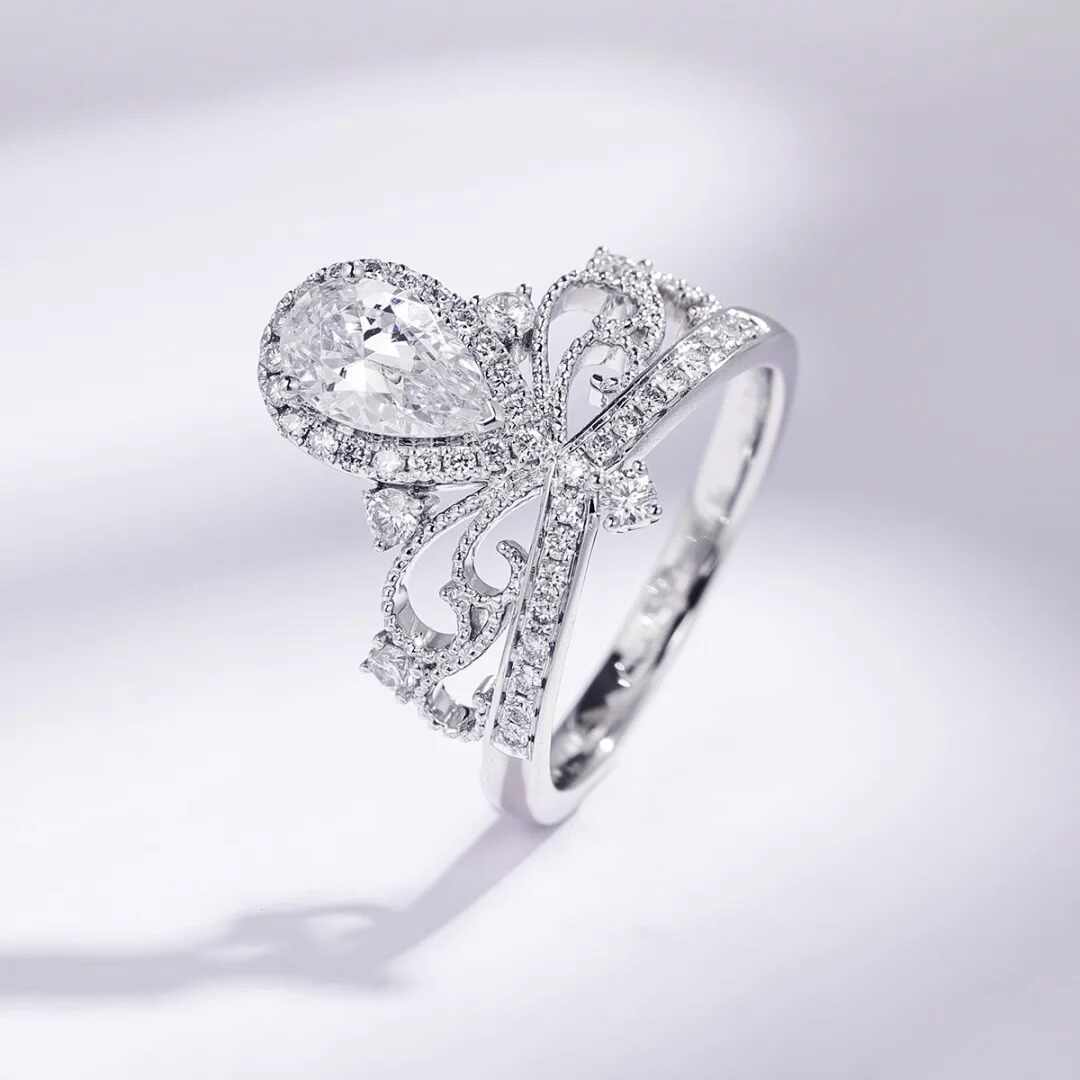 Silver Moissanite Ring