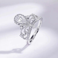 Silver Moissanite Ring