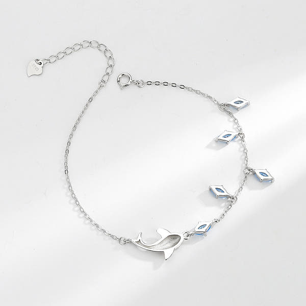 Silver Dolphin Love Bracelet