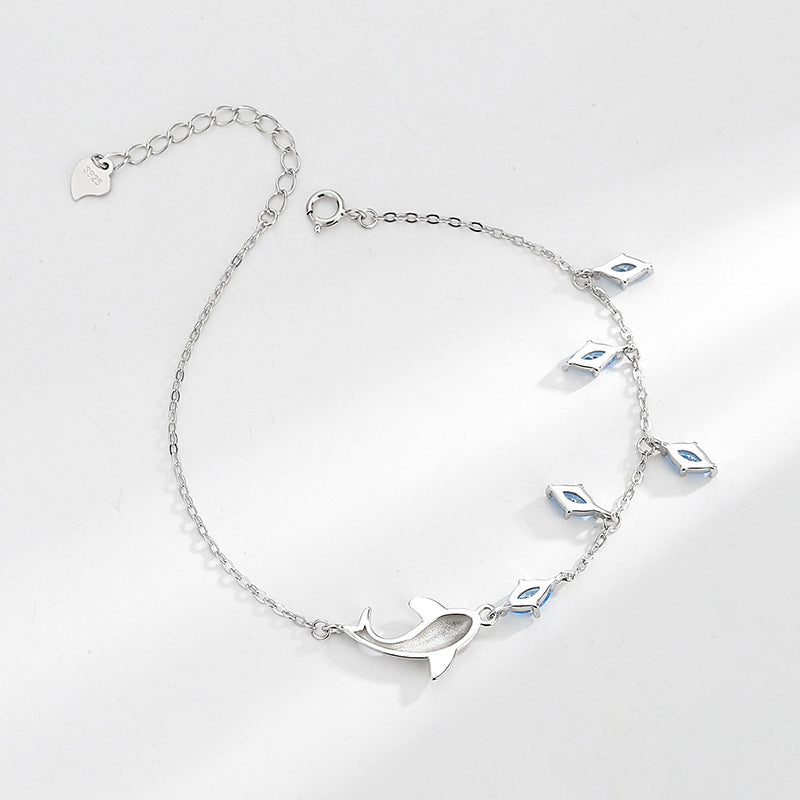 Silver Dolphin Love Bracelet